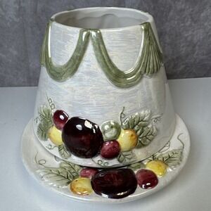 Yankee Candle SUGARED PLUMS FALL Thanksgiving Christmas Candle Shade And‎ Plate